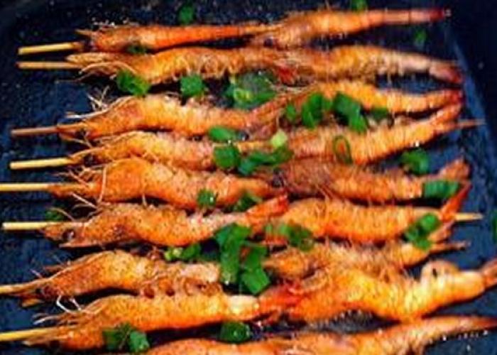 烤肉之黑椒烤虾串