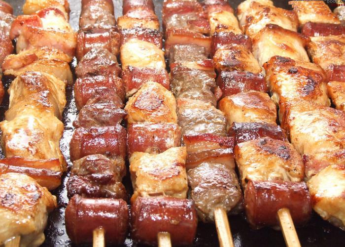 周末一个人在家自制黑椒烤肉串