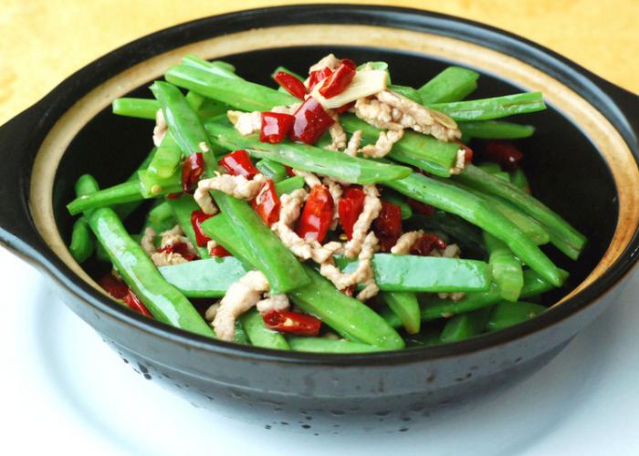 烤肉料焖四季豆