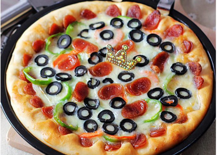 这样的黑橄榄烤肉披萨吃过吗