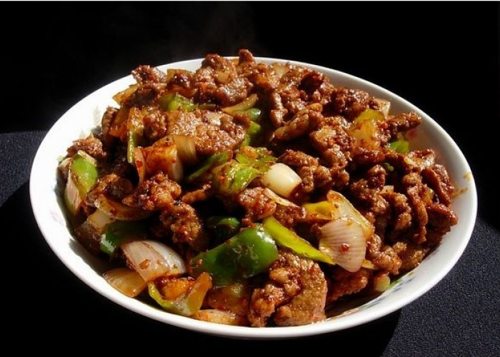 舌尖上美味杭椒小炒烤肉