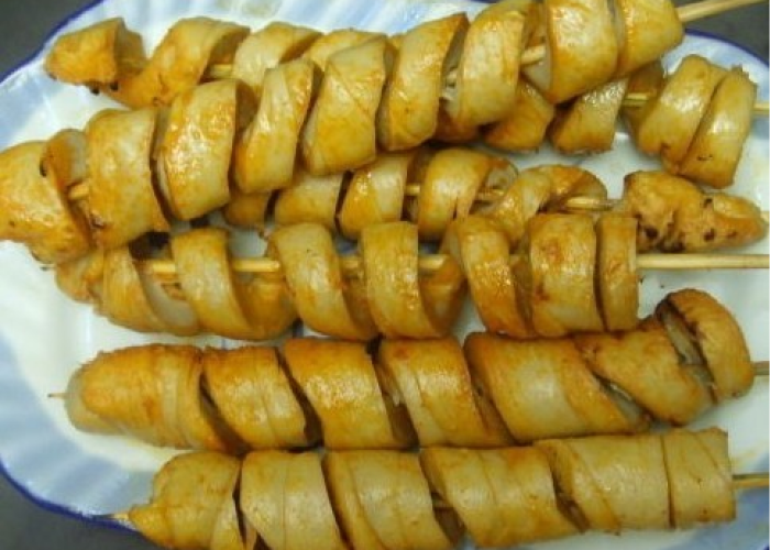 舌头上的美食葱香烤肉面筋