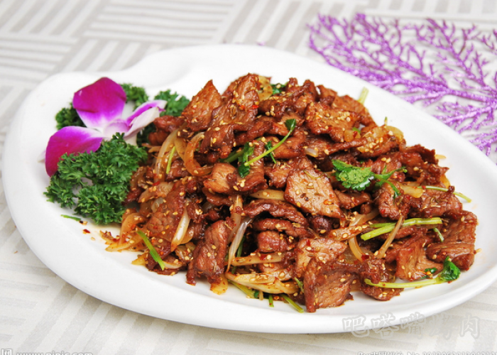 孜然混肉韩国烤肉教你做法