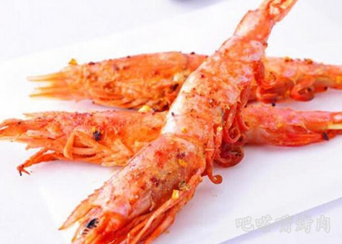 烤肉加盟店介绍柚子盐纸上烤虾做法