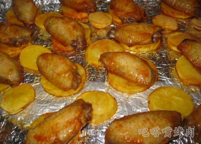 韩国烤肉店告诉你烤土豆鸡翅的做法步骤