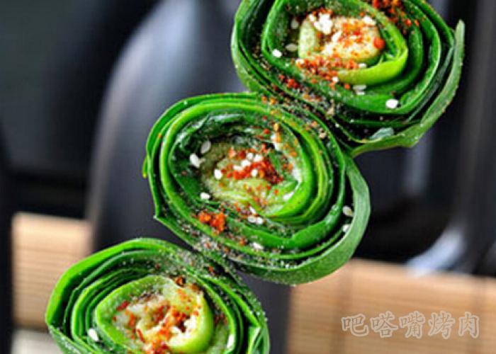 卷起来吃的烤韭菜