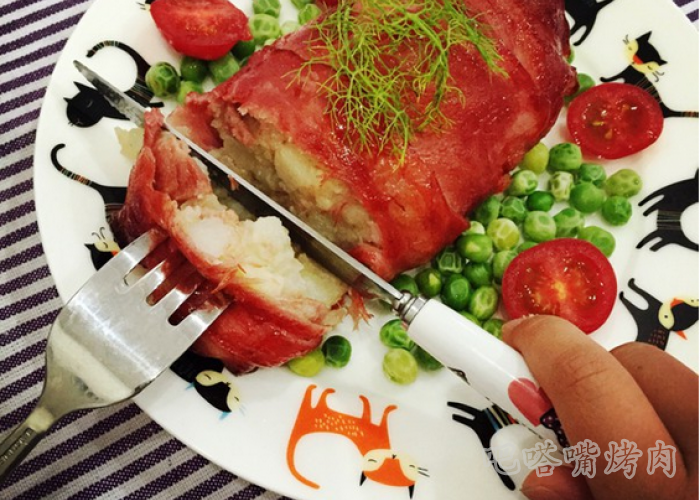 用心做的美味土豆培根烤肉